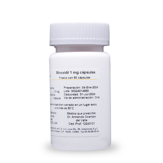 Minoxidil 1.0 mg, 60 caps.