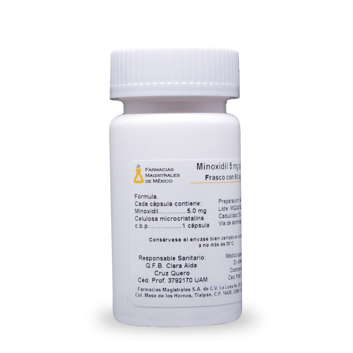 Minoxidil 5 mg, 60 caps.