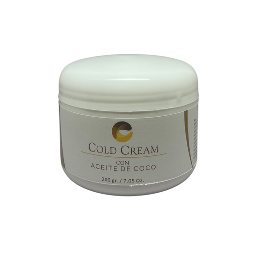 Cold Cream con Aceite de Coco, 200 g.