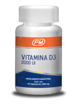 Vitamina D3 2000 UI, 60 caps.
