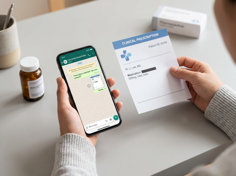 Paciente enviando receta médica