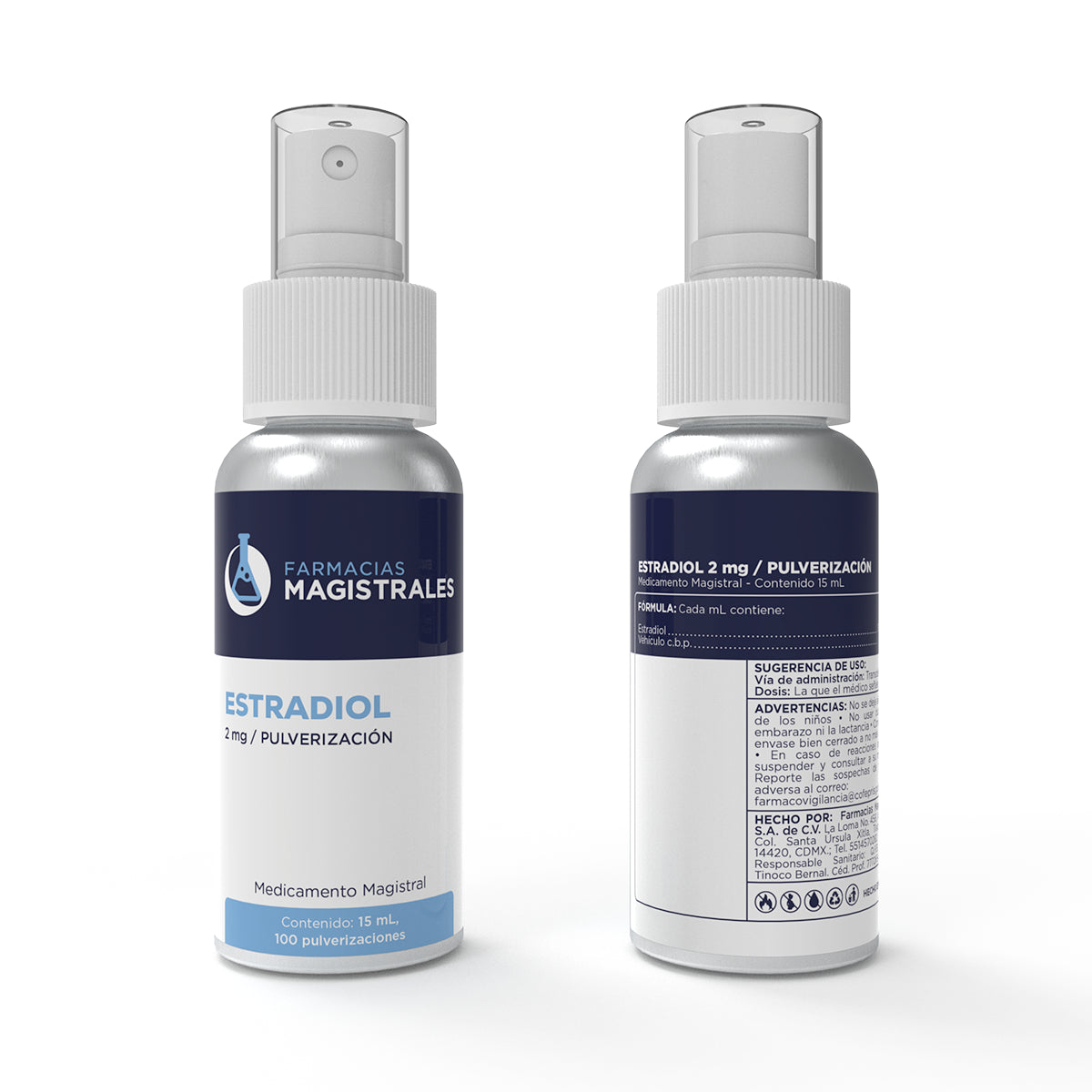 Estradiol 2 mg/pulverización – Medicamento Magistral – 15 mL