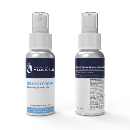 Testosterona 12.5 mg/pulverización – Medicamento Magistral – 15 mL