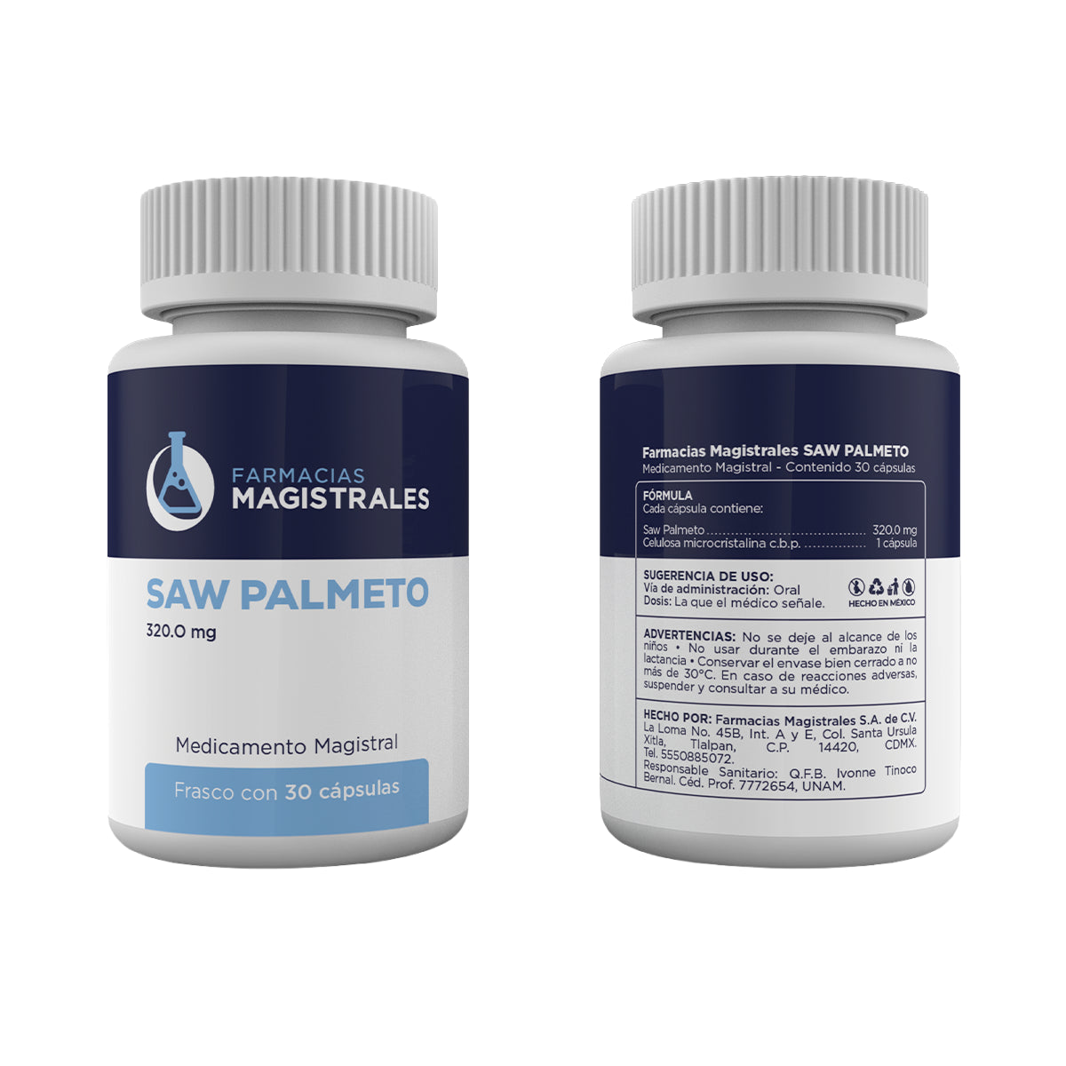 Saw Palmetto 320 mg, 30 cápsulas – Farmacias Magistrales