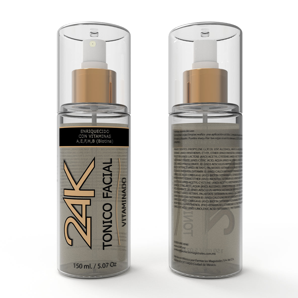 Tónico facial en bruma 24K con vitamina F 150 mL – Farmacias Magistrales