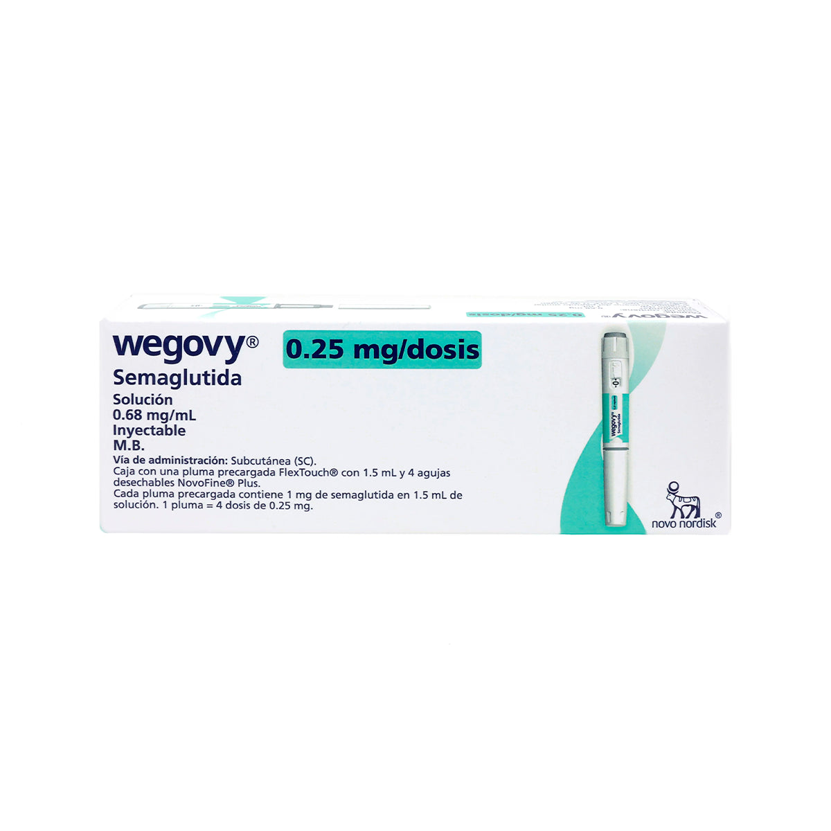 Wegovy FlexTouch Semaglutida 0.25 mg 1.5 ml | Pluma precargada